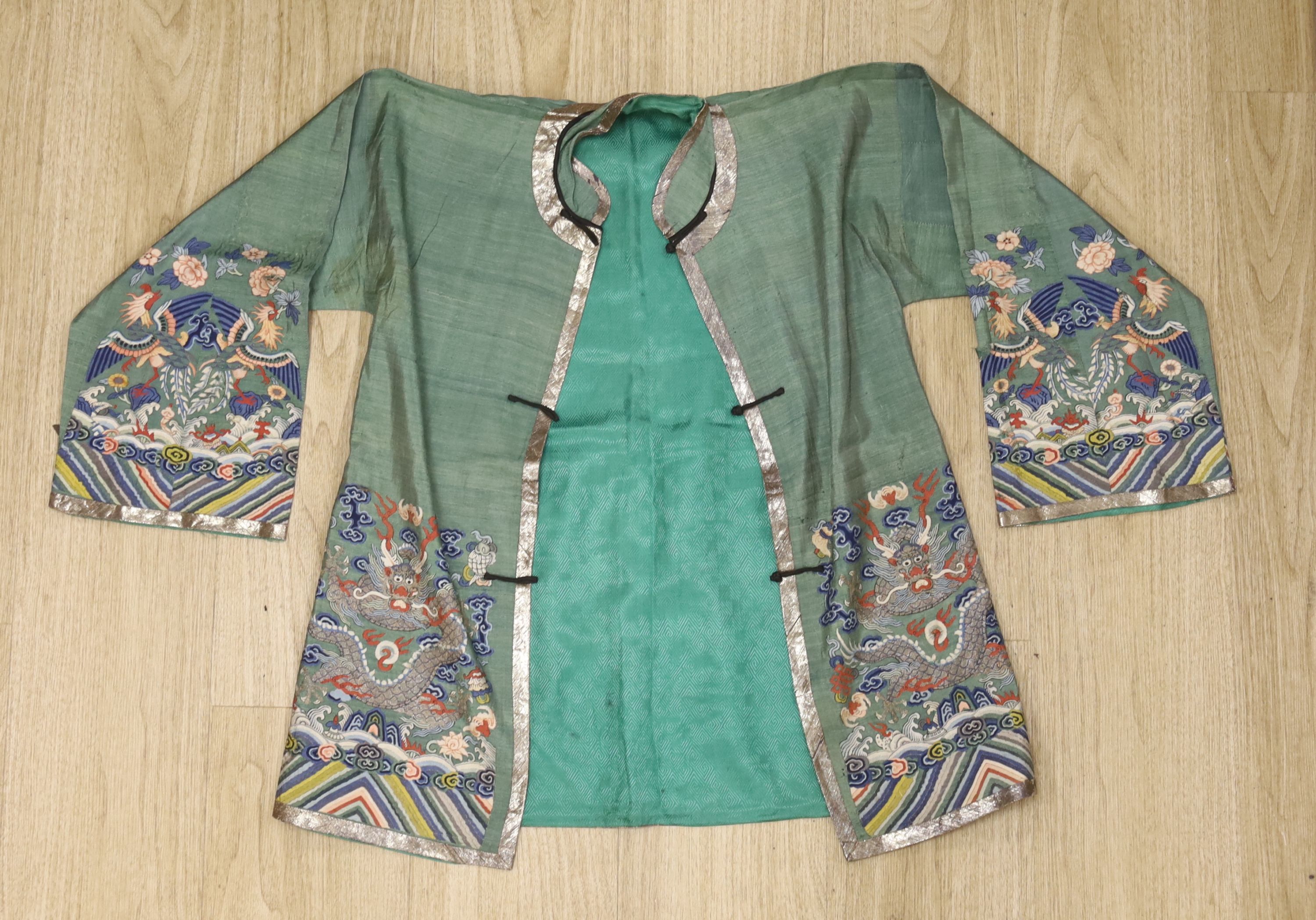 A Chinese Kesi ‘dragon’ jacket, late Qing dynasty, alterations and some wear